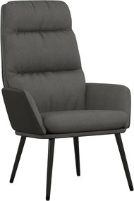 vidaXL Πολυθρόνα Relax Σκούρο Γκρι Υφασμάτινη