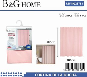 Κουρτίνα μπάνιου - Light Pink - 1.8x1.8m - 25753