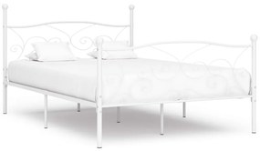 Πλαίσιο Κρεβατιού με Τελάρο Λευκό 120 x 200 εκ. Μεταλλικό - Λευκό
