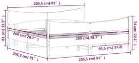 ΠΛΑΙΣΙΟ ΚΡΕΒΑΤΙΟΥ ΜΕ ΚΕΦΑΛΑΡΙ ΛΕΥΚΟ 200X200 ΕΚ. ΑΠΟ ΜΑΣΙΦ ΠΕΥΚΟ 3216370