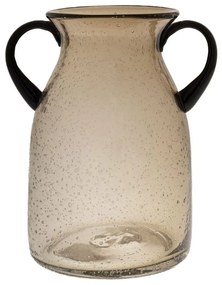 Βάζο Με Χερούλια 84991 16x24cm Brown Γυαλί