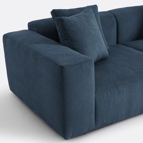 Καναπές 3 θέσεων από λεπτό ριγέ βελούδο, LIORA