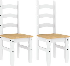 vidaXL Σετ Τραπεζαρίας 3 Τεμαχίων Panama από Μασίφ Ξύλο Πεύκου Λευκό