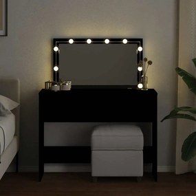 vidaXL Μπουντουάρ με LED Μαύρο 100x40x120 εκ.