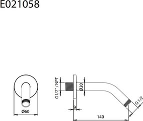 Almar Emotion E044106+Ε021058 Chrome - Κεφαλή Ντους με Βραχίονα