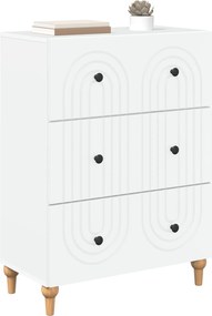 vidaXL Ντουλάπι με Συρτάρια Λευκό 66 x 34,5 x 90 εκ Επεξεργασμένο Ξύλο