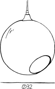 Κρεμαστό Φωτιστικό Ballroom XL Ø32cm Μωβ