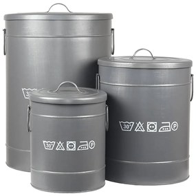 LABEL51 Καλάθι Απλύτων Χρώμα Αντικέ Γκρι 40 x 40 x 58 εκ. L