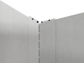 vidaXL Περίγραμμα γκαζόν 4 τμχ. 100 x 100 x 20 cm Ατσάλι Ασημί