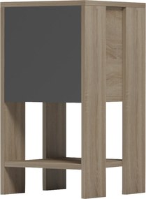 ΚΟΜΟΔΙΝΟ ARGUS HM18378.13 ΜΕΛΑΜΙΝΗ SONAMA/ΓΚΡΙ 30x30x55Υεκ.