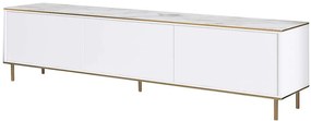 Έπιπλο Tηλεόρασης Imaj 382NRC1143 180x35x45,2cm Marble Effect White