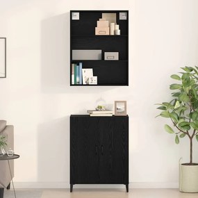 vidaXL Πλαϊνό γραφείο Μαύρη δρυς 69.5 x 32.5 x 180 εκ