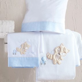 Κουβέρτα Πικέ Κούνιας (120x150) Rythmos Fox Ciel