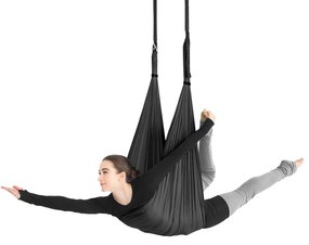 Amila Κούνια Yoga 40D (Less Elastic) 5m Μαύρη (96922)