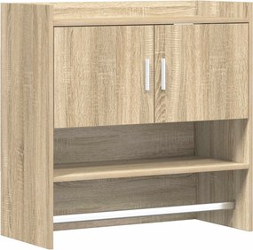 vidaXL Ράφι Τοίχου Επιτοίχιο Sonoma Δρυς 80 x 36 x 80 εκ