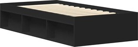 vidaXL Πλαίσιο Κρεβατιού Μαύρο 90x200 cm