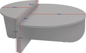 Τραπεζάκι Σαλονιού Πράσινο Τέφρας / Sandstone NUDE 90x60x30