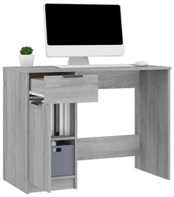 vidaXL Γραφείο Γκρι Sonoma 100x50x75 εκ. από Επεξεργασμένο Ξύλο