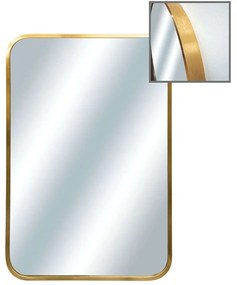 Καθρέπτης Τοίχου Ορθογώνιος 15-00-23364-1 50x4x70cm Gold Marhome Αλουμίνιο,Γυαλί