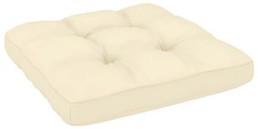 vidaXL Υποπόδιο Κήπου Καφέ Μελί από Μασίφ Ξύλο Πεύκου με Μαξιλάρι