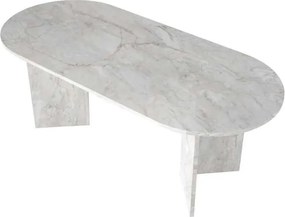 Τραπέζι Cortado Megapap χρώμα λευκό εφέ μαρμάρου 200x90x74εκ.