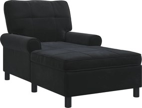 vidaXL Χαλάρωση Μαύρο Βελούδο 91 x 157 x 91 εκ.