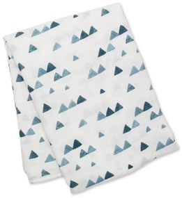 Μουσελίνα/Πάνα Αγκαλιάς (120x120) Lulujo Navy Triangles