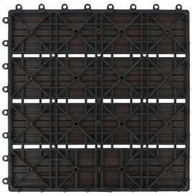 vidaXL Πλακάκια Deck 22 τεμ. Σκούρο Καφέ 30 x 30 εκ. 2 μ² από WPC