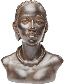 Διακοσμητικό Γυναίκα Αφρικάνα Με Κολιέ 25 εκ. (PL) 44612x15x44797εκ - Καφέ