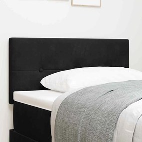 vidaXL LED Κεφαλάρι Με Χειροποίητη Ραφή Μαύρο 80 εκ Βελούδο