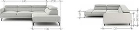 Γωνιακός καναπές Julian-Αριστερή - 245.00Χ203.00Χ93.00cm