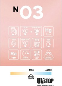 LED Filament Λαμπτήρας N03 Γλόμπος G95 Διαφανής 7W 806Lm E27 3500K Dimmable