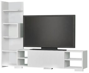 Έπιπλο τηλεόρασης Pera Megapap χρώμα λευκό 160x29,5x120εκ.