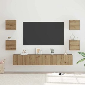 vidaXL Σετ επίπλου τηλεόρασης 7 τμχ. Artisan Oak Επεξεργασμένο Ξύλο