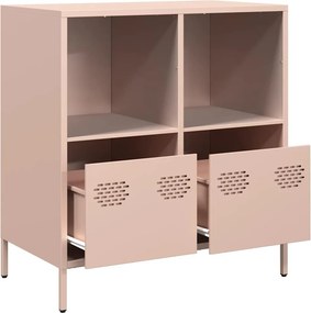 vidaXL Ντουλάπι Ροζ 68x39x73,5 εκ. από Χάλυβα Ψυχρής Έλασης