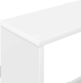 vidaXL Ράφι Τοίχου Λευκό 122 x 18 x 60 εκ. Επεξεργασμένο Ξύλο
