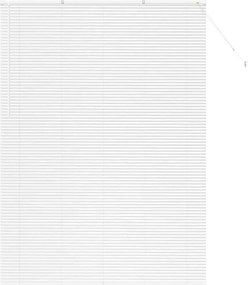 vidaXL Βενετσιάνικες Ρόδες Λευκό 220 x 160 εκ Αλουμίνιο