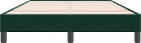 vidaXL Box Spring κρεβάτι χωρίς στρώμα σκούρο πράσινο 120x220cm