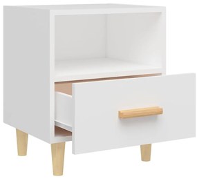vidaXL Κομοδίνα 2 τεμ. Λευκά 40 x 35 x 47 εκ.