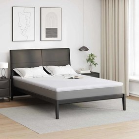 vidaXL Στρώμα επικάλυψης Λευκό 140 x 190 cm Υφασμα Jacquard