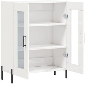 vidaXL Ντουλάπι Γυαλιστερό Λευκό 69,5x34x90 εκ. Επεξεργασμένο Ξύλο