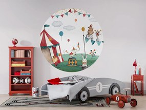 Crazy Circus Ταπετσαρια Τοιχου Λευκο Στρογγυλη 80cm