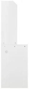 VEVOR 64&quot; Corner Storage Cabinet with Charging Station Adjustable Shelves White