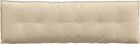 vidaXL Μαξιλάρι Πλάτης Κρεμ 160 x 50 cm Ύφασμα Μικροΐνας