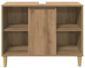 vidaXL Ντουλάπι Μπάνιου Αρτισιανή Δρυς 80 x 33 x 60 εκ. Επεξεργ. Ξύλο