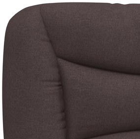 vidaXL Κρεβάτι Σκούρο Καφέ 180x200 εκ Υφασμάτινο