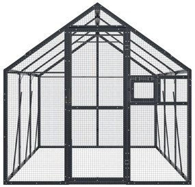 vidaXL Κλουβί Ανθρακί 1,79 x 3 x 1,85 μ. από Αλουμίνιο