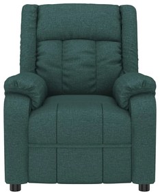vidaXL Πολυθρόνα Μασάζ Σκούρο Πράσινο Υφασμάτινη