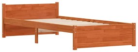 vidaXL Σκελετός Κρεβατιού Καφέ κεριού 90 x 190 cm Μασίφ ξύλο πεύκου