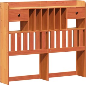 vidaXL Σκελετός Κρεβ. Χωρίς Στρώμα Καφέ Κεριού 135x190 εκ Μασίφ Πεύκο